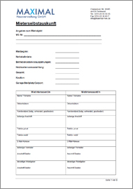 Mieterselbstauskunft